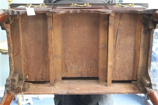 An 18th century mahogany lowboy W.75cm
